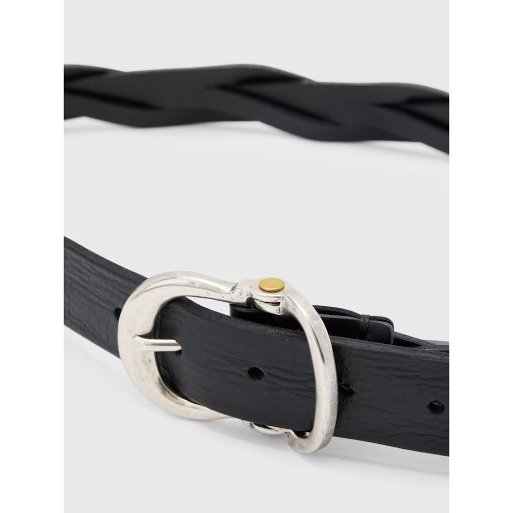 John Varvatos Men's WEBSTER GUITAR HINGE BRAIDED BLACK BELT Size 30 $300+ NEW!